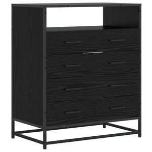 vidaXL Dulap cu sertare 4-Drawer Stejar negru 70 x 41 x 83,5 cm