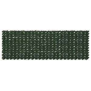 vidaXL Ecran de balcon cu frunze Verde &icirc;nchis 300 x 100 cm