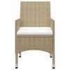 vidaXL Set mobilier de grădină, 9 piese, bej