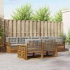 vidaXL Set de canapele de exterior 7 pcs Gri natural și deschis