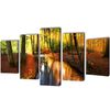 vidaXL Set de tablouri din p&acirc;nză cu temă pădure 100 x 50 cm