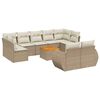 vidaXL Set canapele de grădină cu perne, 10 piese, bej, poliratan