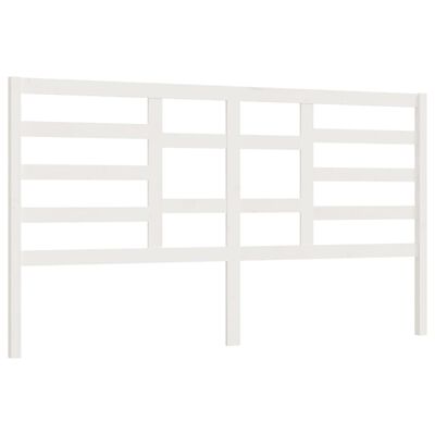 vidaXL Tăblie de pat, alb, 186x4x104 cm, lemn masiv de pin