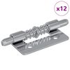 vidaXL Zăvor 12 buc. Argintiu 46 x 17 x 1,2 mm Oțel