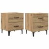 vidaXL Dulap de pat 2 buc. Stejar Artizanal 40 x 35 x 47,5 cm