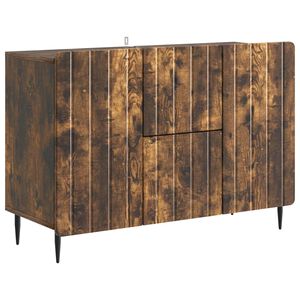 vidaXL Bufet cu sertar Stejar fumuriu 89 x 34,5 x 62 cm Lemn prelucrat