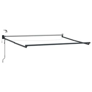 vidaXL Cadru copertină retractabil electric Antracit 2,5 x 2 m