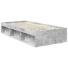 vidaXL Cadru de pat Gri Concret 90 x 190 cm Lemn de pin masiv
