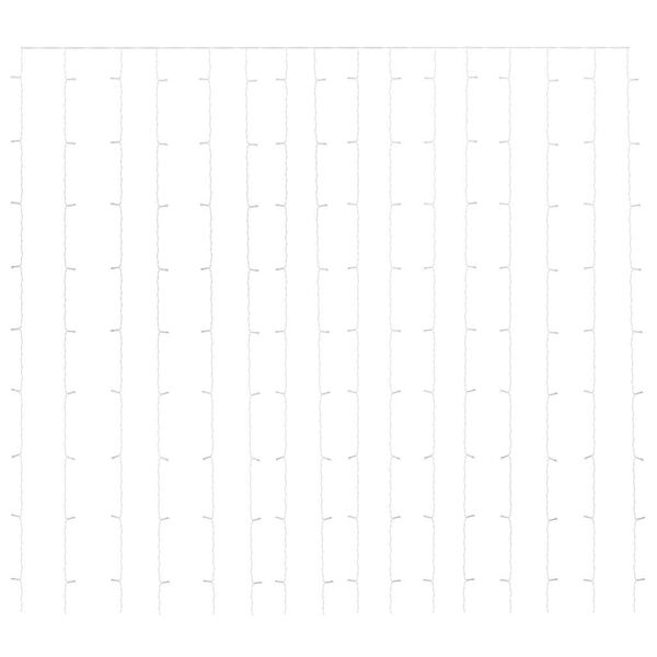 vidaXL Instalație lumini tip perdea 300 LED albastru 3x3 m 8 funcții