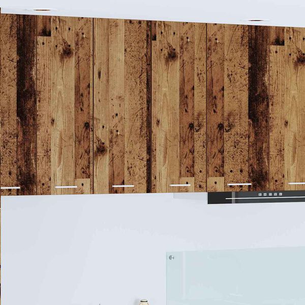 vidaXL Dulap suspendat Lemn vechi și Alb 30 x 31 x 80 cm Lemn compozit