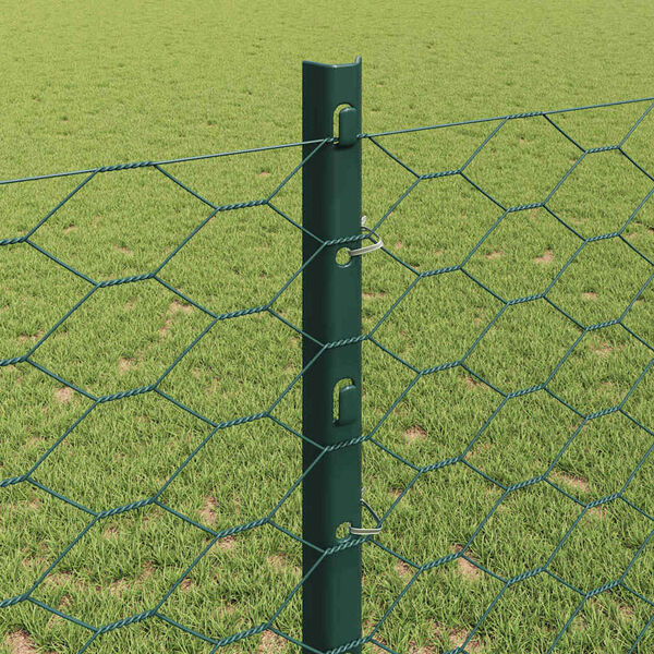 vidaXL Gard cu St&acirc;lp Verde 1,2 x 50 m Oțel și PVC