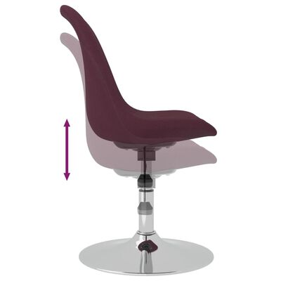 vidaXL Scaune de masă pivotante, 6 buc., violet, textil