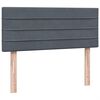 vidaXL Pat box spring cu saltea, gri &icirc;nchis, 120x210 cm, catifea