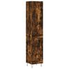 vidaXL Dulap &icirc;nalt, stejar fumuriu, 34,5x34x180 cm, lemn prelucrat