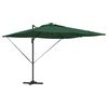 vidaXL Umbrelă de soare Verde 286 x 285 x 270 cm Aluminiu