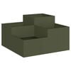 vidaXL Vază pentru Grădină Olivengr&oslash;nn 80 x 80 x 48 cm Oțel