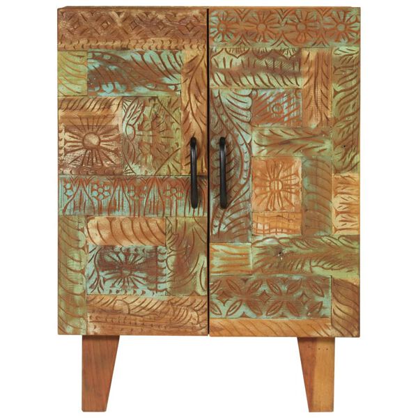 vidaXL Dulap sculptată manual, 55x30x75 cm, lemn masiv recuperat