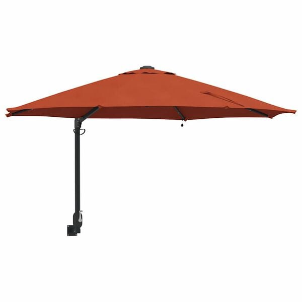 vidaXL Parasol de Grădină Manual Terracota 248 x 248 x 148 cm