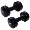 vida XL Gantere, 2 buc.,2x5 kg, fontă, negru