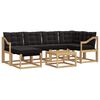 vidaXL Set de canapele de exterior 7 buc. Alb și negru