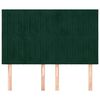 vidaXL Tăblie de pat verde &icirc;nchis 144x5x118/128 cm catifea