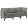 vidaXL Set de mobilier pentru living 3 buc. Gri &icirc;nchis Țesătură