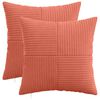 vidaXL Husă pentru pernă 2 pcs ALMELO Roșu portocalie 30 x 30 cm cord