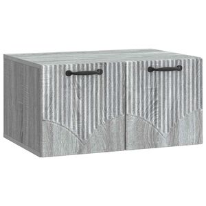 vidaXL Oglindă TV montată pe perete Sonoma gri 59,5 x 41 x 30 cm