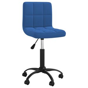 vidaXL Scaun de birou pivotant, albastru, catifea
