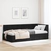 vidaXL Cadru de pat colțar cu headboard Negru 100 x 200 cm Catifea