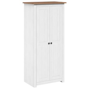 vidaXL Șifonier, alb, 80 x 50 x 171,5 cm, lemn masiv pin gama Panama