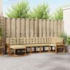 vidaXL Set de canapele de exterior cu pernă 7 pcs Natural și Bej
