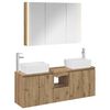 vidaXL Set dulap baie 4 buc. Stejar Artizanal Lemn prelucrat