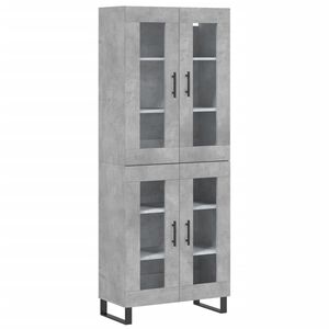 vidaXL Dulap &icirc;nalt, gri beton, 69,5x34x180, lemn compozit