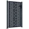 vidaXL Poartă de grădină antracit 100x150 cm oțel, design pătrat