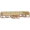 vidaXL Set de canapele de exterior 7 buc. Natural și Bej