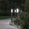 vidaXL St&acirc;lpi iluminatori cu priză, 3 buc., 80 cm, oțel inoxidabil, IP44