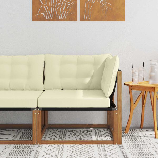 vidaXL Sofa Colțar pentru Exterior Lemn Solid de Acacia natural