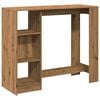 vidaXL Masă bar cu raft stejar artizanal 124x46x103,5cm lemn prelucrat