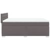 vidaXL Pat box spring cu saltea, gri, 140x200 cm, piele ecologică