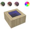 vidaXL Măsuță cafea cu LED, stejar Sonoma, 60x60x40 cm, lemn prelucrat