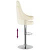 vidaXL Scaune de bar, 2 buc., crem, material textil