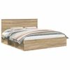 vidaXL Cadru de pat cu headboard Sonoma 180 x 200 cm Lemn de pin masiv
