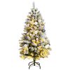 vidaXL Brad Crăciun artificial articulat cu 150 LED-uri/globuri 120 cm