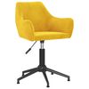 vidaXL Scaune de bucătărie pivotante, 2 buc., galben muștar, catifea