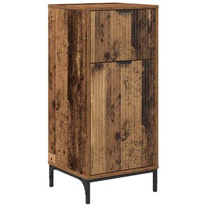 vidaXL Dulap de Baie cu sertar cu ușă Lemn Vechi 39,5 x 36 x 88 cm