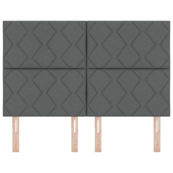 vidaXL Tăblie cap Gri &icirc;nchis 160 cm țesătură