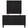 vidaXL Pat cu arcuri cu headboard Negru 100 x 200 cm Catifea
