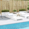 vidaXL Șezlong, alb, 205x70x31,5 cm, lemn masiv de pin