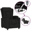 vidaXL Fotoliu rabatabil electric, negru, material textil